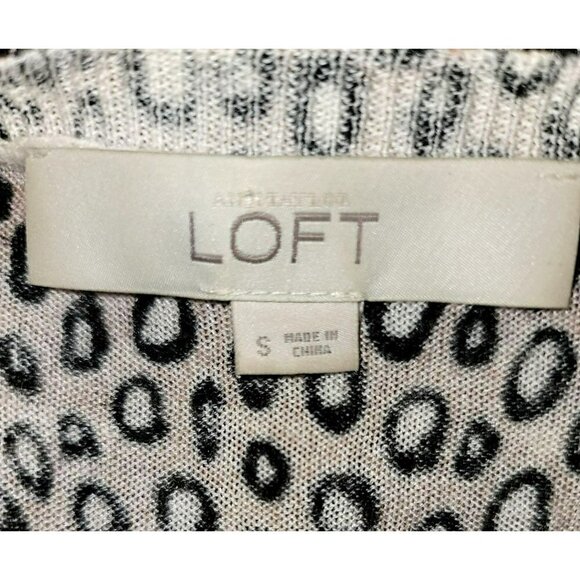 NWOT - Ann Taylor Loft brown and tan leopard print cardigan - size small - Picture 9 of 11